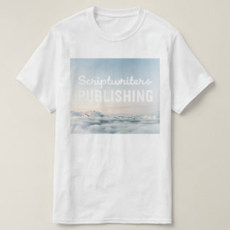 Scénaristes éditant le T-shirt blanc de nuage