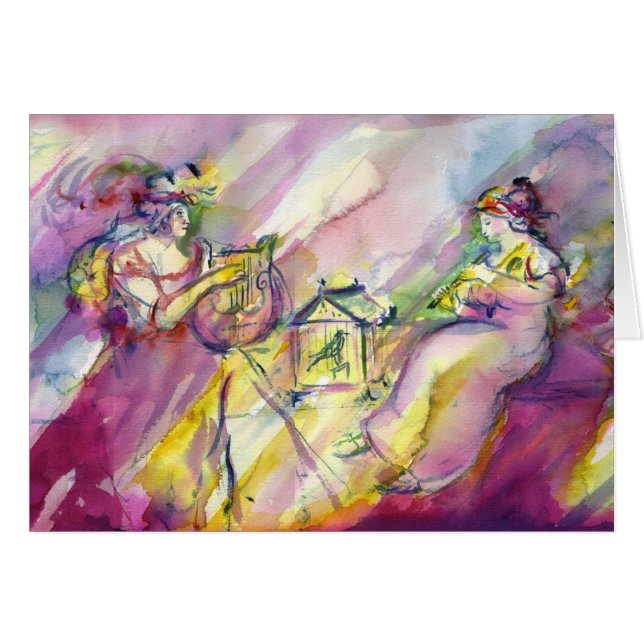 SCÈNE ANTIQUE BACCHANAL AVEC MUSIQUE (Devant horizontal)