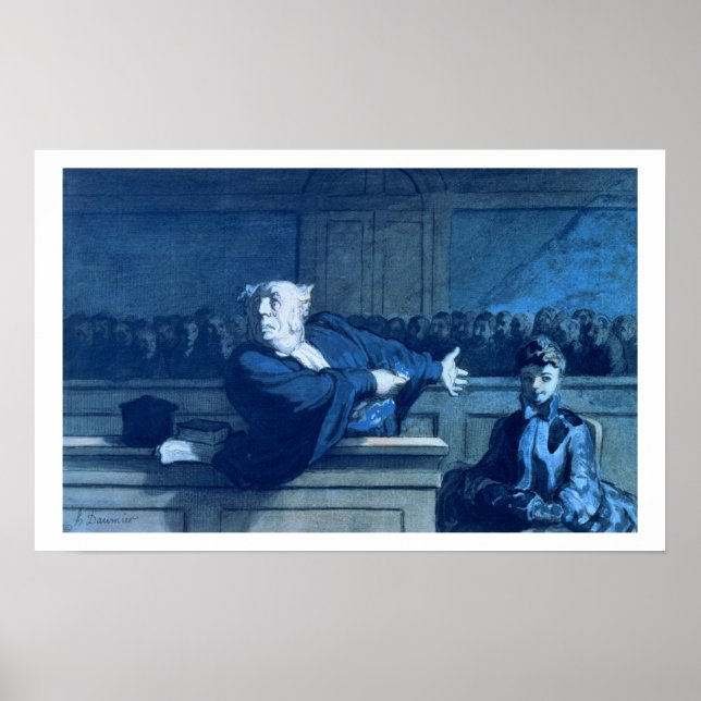 Scene at a tribunal (w/c) poster (Front)