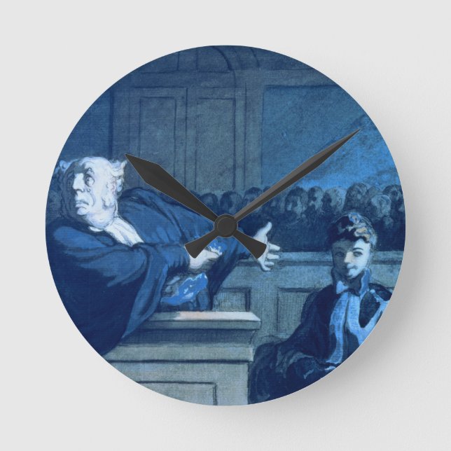 Scene at a tribunal (w/c) round clock (Front)
