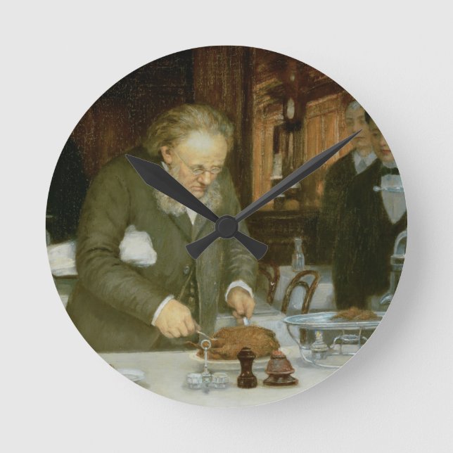 Scene at La Tour d'Argent Restaurant Round Clock (Front)