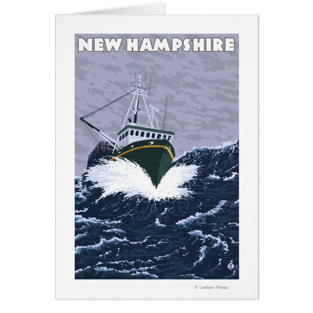 Scène de bateau de pêche du crabe du New Hampshire (Devant)