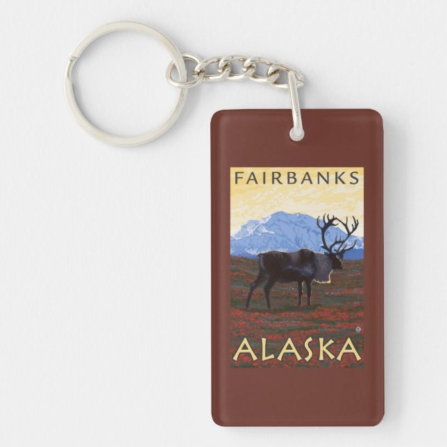 Scène de caribou - Fairbanks, Alaska (Devant)
