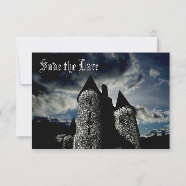 Scène de château gothique Carte de rendez-vous (Devant)