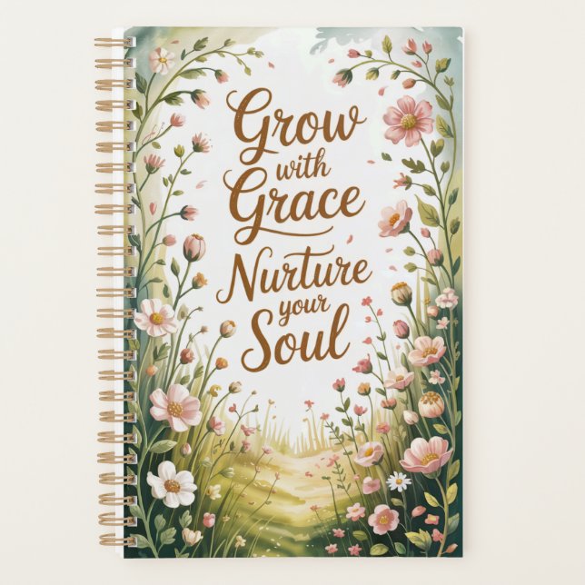 Scène De Chemin De Jardin Croissance Avec Citation (Devant)