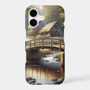 Scène de cottage de pont de printemps Cottagecore