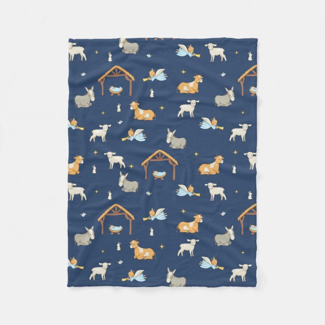 Scène de la Nativité Soft Fleece Couverture de Noë (Devant)