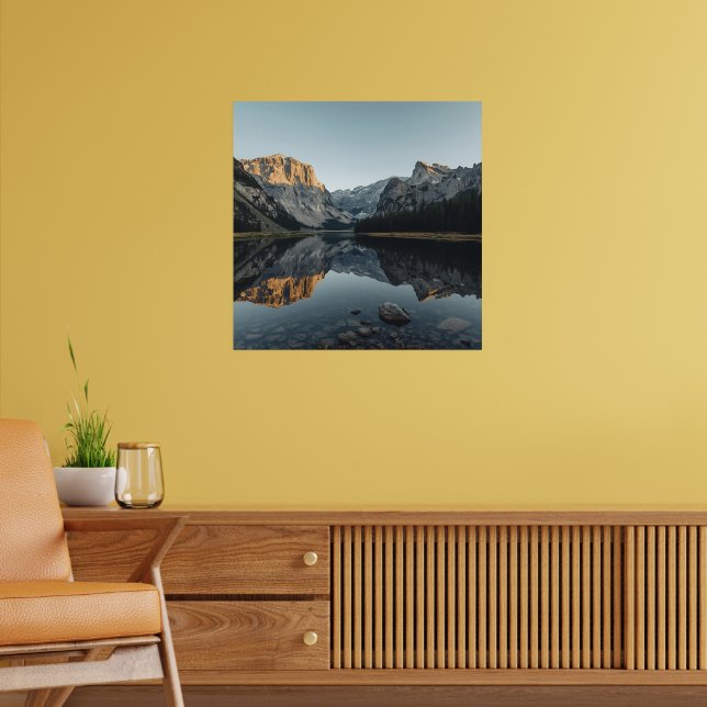 Scène de miroir alpin - Affiche de paysage paisibl (Salon 2)