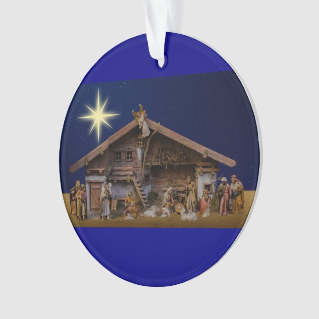 Scène de Nativité Ornement de Noël (devant)