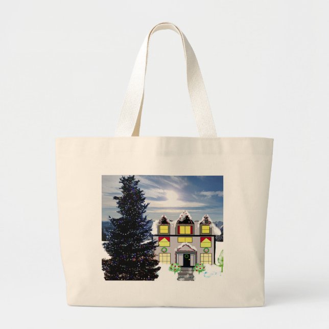 Scène De Noël Avec Sac fourre-tout Confortable À L (Devant)