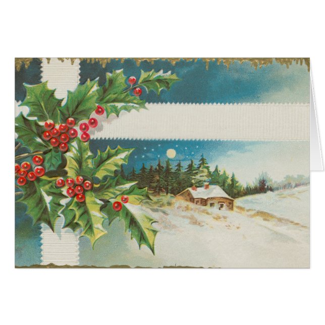 Scène de Noël Hiver de neige blanche (Devant horizontal)