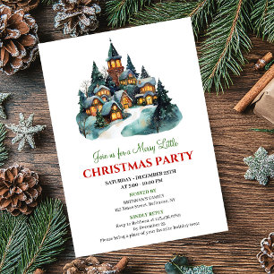 Scène de Noël moderne minimaliste pour invitations