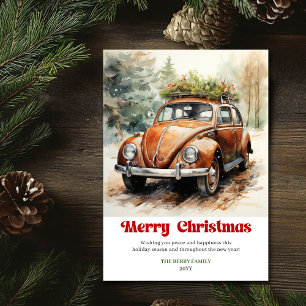 Scène de Noël rustique chic carte de style de voit