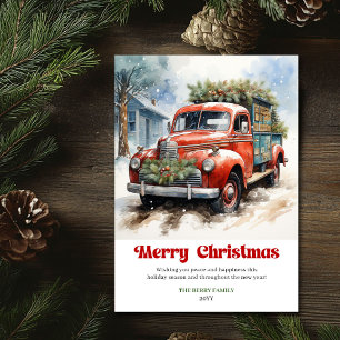Scène de Noël rustique élégante voiture de vacance