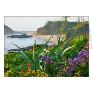 Scène de plage avec succulents