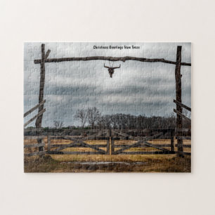 Scène de ranch du Texas. Puzzle
