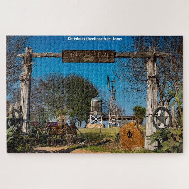 Scène de ranch texan. Puzzle (Horizontal)