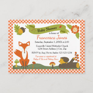 Scène de région boisée - invitation du baby shower