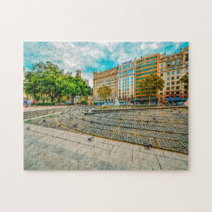 Scène de rue à Barcelone. Puzzle
