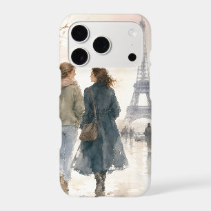 Scène de rue romantique de Paris en impression