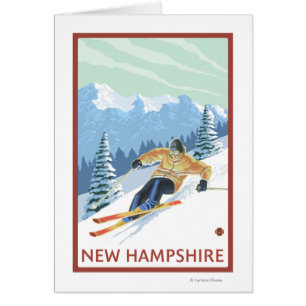 Scène de ski de descente du New Hampshire