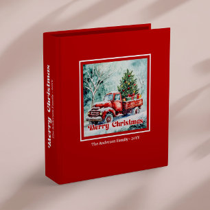 Scène de vacances de camion rouge cosy classeur ru