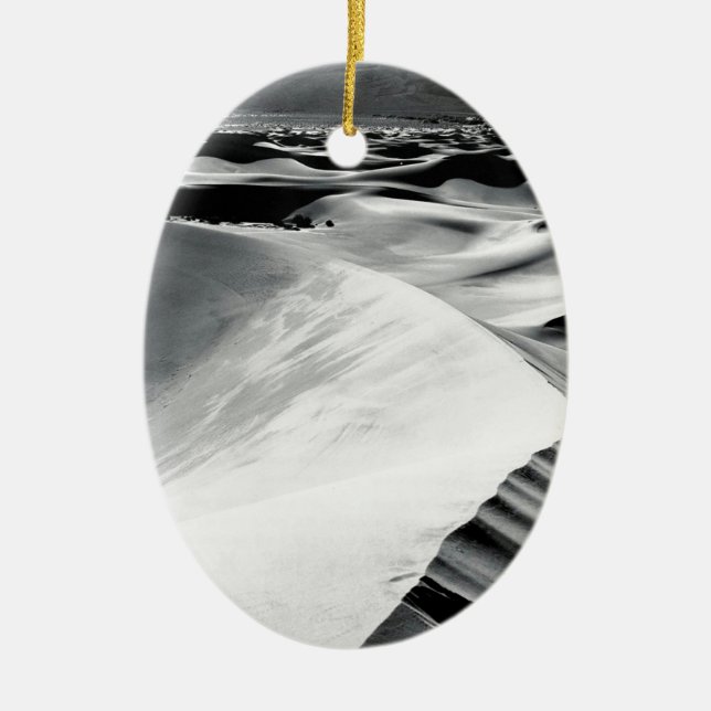 Scene Death Valley Sand Dunes Ceramic Ornament (Front)