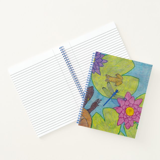 Scène d'étang (simple) - Cahier (Intérieur)
