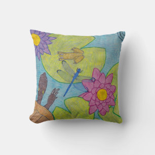 Scène d'étang (simple) - Coussin