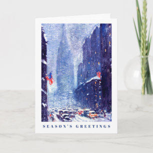 Scène D'Hiver À Manhattan. Cartes de Noël