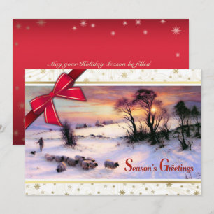 Scène d'hiver Beaux-Arts Personnalisés Cartes de N