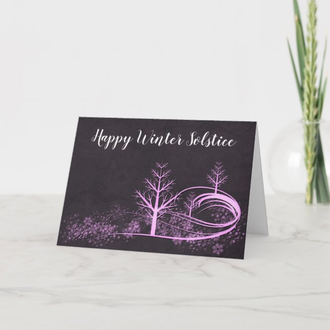 Scène d'hiver Solstice Carte de voeux (Devant)