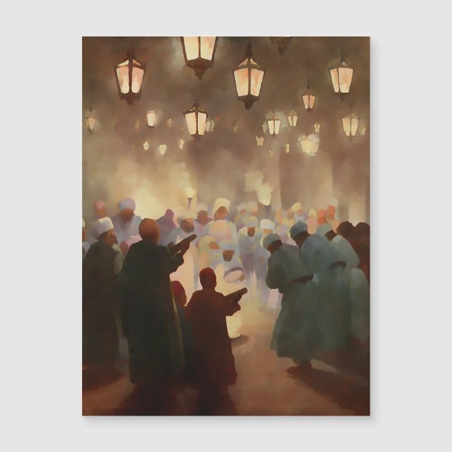 Scène du Ramadan de la carte magnétique de 1902 (Devant)