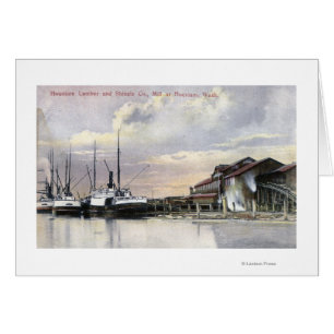 Scène d'usine de bois d'oeuvre d'Hoquiam