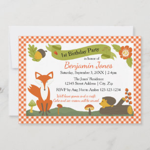 Scène forestière - Invitation à une fête d'anniver