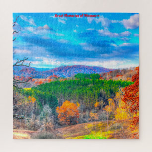 Scène Forêt Wisconsin. Jigsaw Puzzle