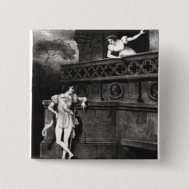 Scene from Act III of 'Romeo and Juliet' 2 Inch Square Button (Front)
