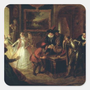 Scene from 'Don Quixote de la Mancha' Square Sticker