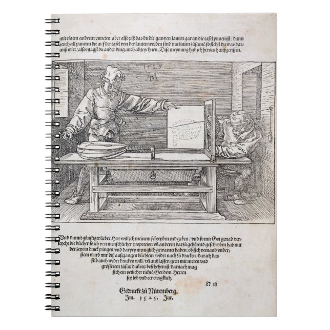 Scene from Durer's 'Course in the Art of Drawing', Notebook (Front)