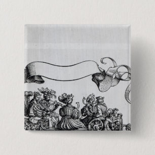 Scene from Maximilian's Triumphal Procession 2 Inch Square Button