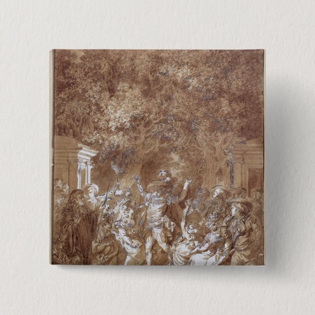 Scene from of 'The Marriage of Figaro' 2 Inch Square Button (Front)