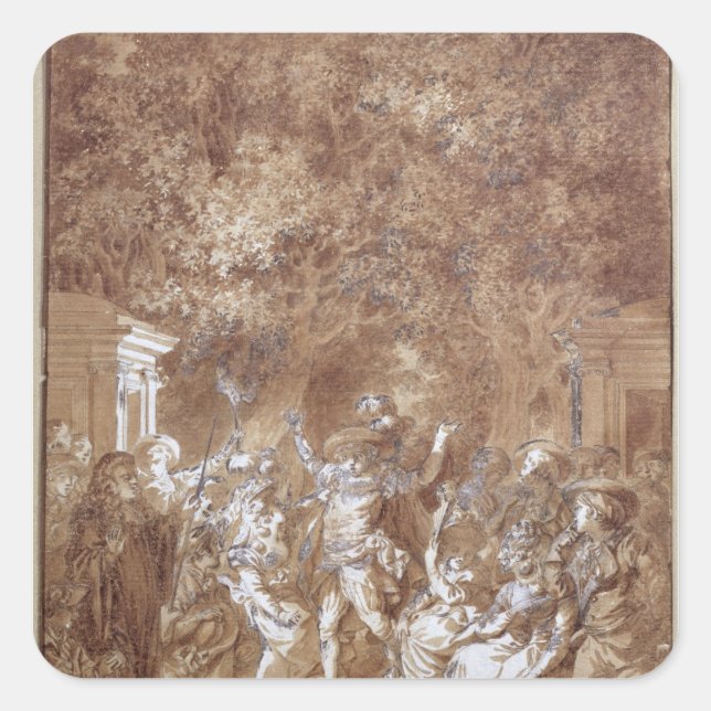 Scene from of 'The Marriage of Figaro' Square Sticker (Front)