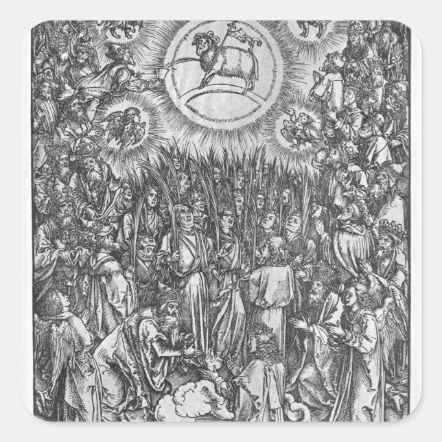 Scene from the Apocalypse, Adoration of the Square Sticker (Front)