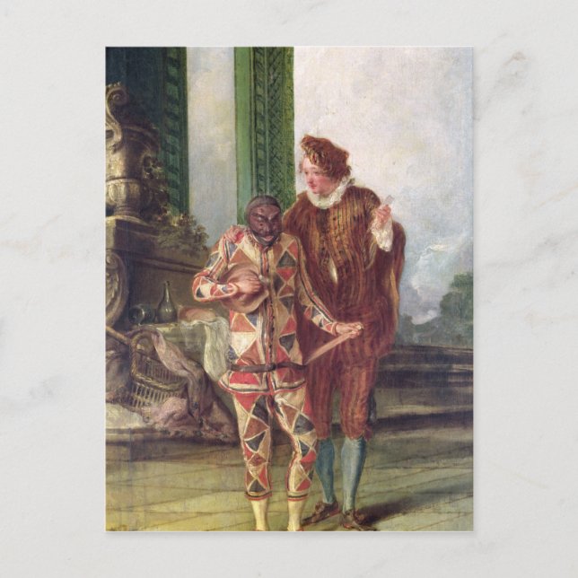 Scene from the Commedia dell'Arte Postcard (Front)