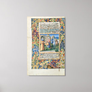 Scene from the 'Hours of Louis d'Orleans' Canvas Print