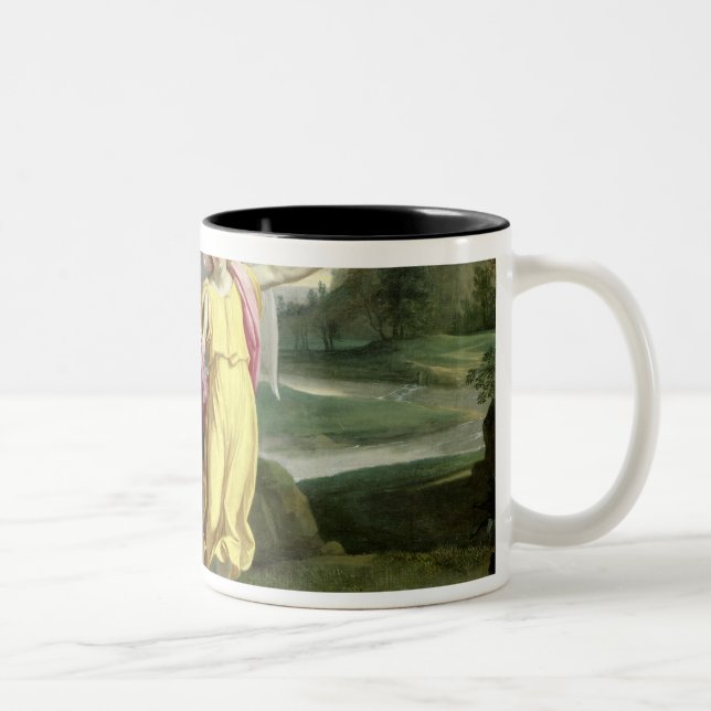 Scene from the Life of St. Benedict Two-Tone Coffee Mug (Right)