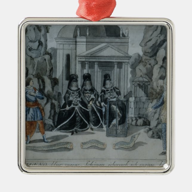 Scene from 'The Magic Flute' Metal Ornament (Front)