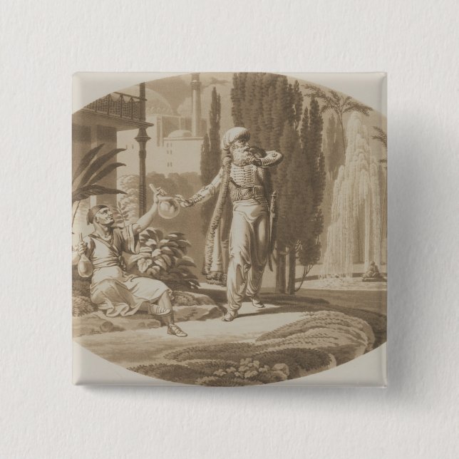 Scene from 'The Marriage of Figaro' 2 Inch Square Button (Front)