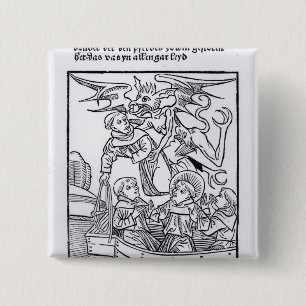 Scene from 'The Navigation of St. Brendan' 2 Inch Square Button