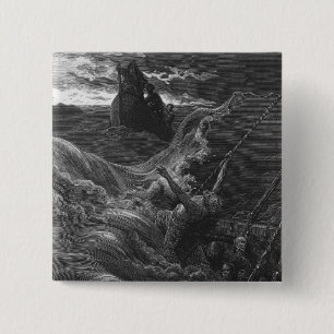 Scene from 'The Rime of the Ancient Mariner' 2 Inch Square Button